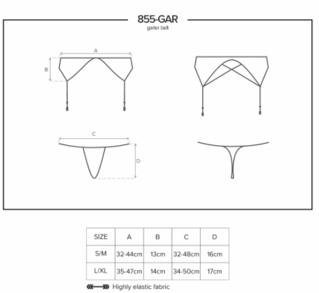 853 Garter belt and thong Obsessive lingerie | The Nylon Bar
